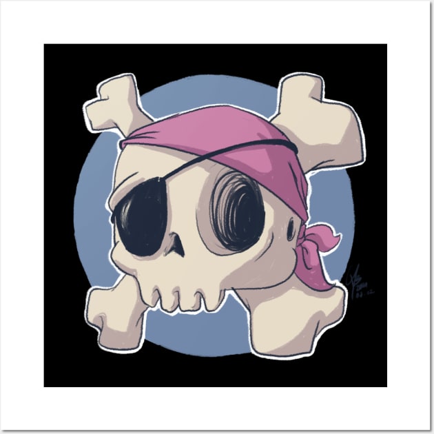 Skull Pirate Wall Art by MBGraphiX